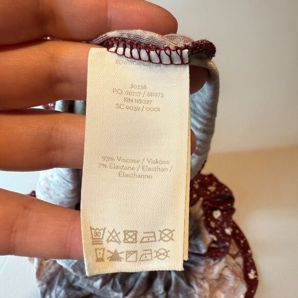 Boden Women 2P Talia Dress 3/4 Sleeve Red Floral Knee Length Stretch Feminine - Picture 5 of 10